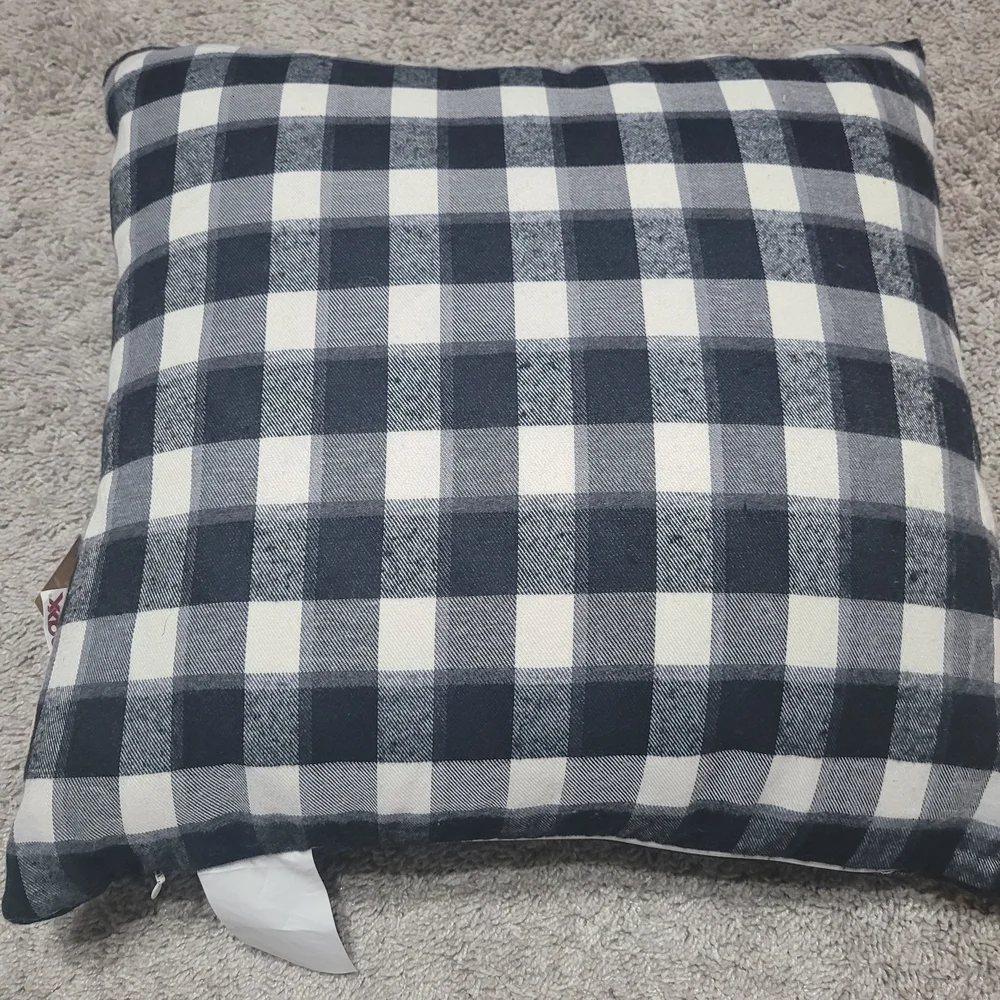 BOO Throw Pillow 20x20 Buffalo Check Halloween Farmhouse Decor